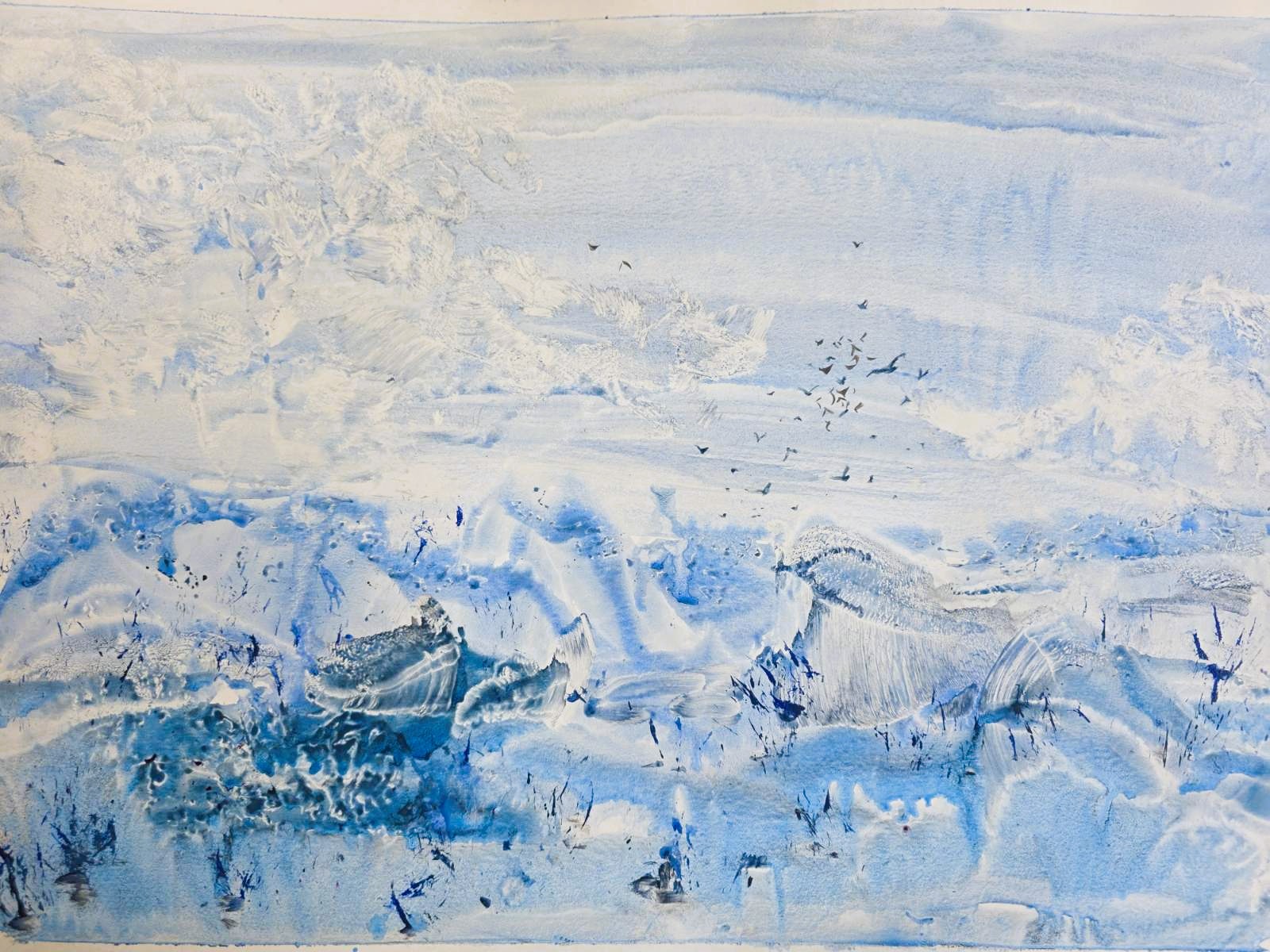 Silence in blue